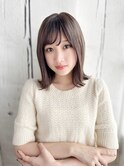 【町田】シースルーバング×アッシュセミロング／今っぽ愛され