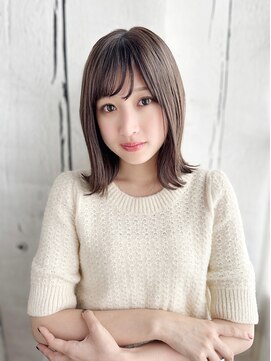 【町田】シースルーバング×アッシュセミロング／今っぽ愛され