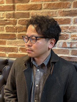 ツーブロック×毛流れパーマ