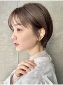 ☆【春日】オリーブグレー/ショート/顔周りレイヤー/髪質改善24