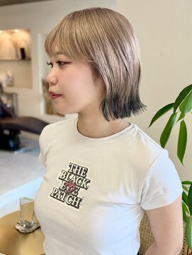 マセナ(Masena) タッセルボブ/エンドカラー/裾カラー/ハイトーンボブ