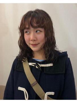 エフ ヘアーアンドリラクゼーション(F. hair & relaxation) くしゃっとperm似合わせカットミディアムレイヤーカット