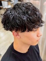 ソウル 福山駅前店(SOUL.)&nbsp;ツイストスパイラルパーマ 黒髪 刈り上げ ツーブロック