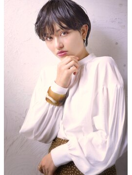 ロイジー(roijir) 【roijir】小顔丸みショートボブxオリーブベージュ