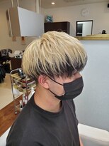 アムズヘアーファム メンズアウターホワイトベージュ