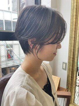 ヌード(NUDE) 「NUDE」#フェザーバング ひし形シルエット 前下がりショート