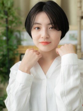 カバーヘア ブリス 川口(COVER HAIR bliss) 大人かっこいい黒髪小顔前髪なしショートTa1川口20代30代40代!