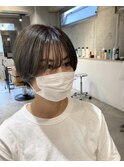 20代30代40代/ハンサムショート/アッシュグレージュ