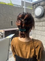 ディーヘアーデザイン(d.HAIR DESIGN)&nbsp;三つ編みくるりんぱアレンジ
