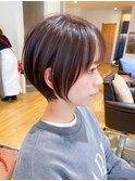 丸みショートボブ★インナーカラー