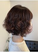 ボブ+パーマ