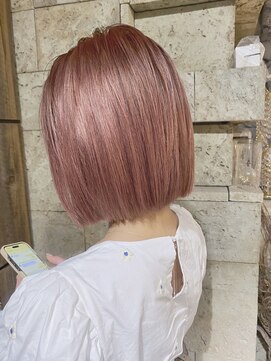 ヴォア(VOA) VOA☆お客様スタイル　　ブリーチカラーで作るピンクベージュ