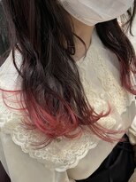 パハップスパークアベニュー(PERHAPS PARK AVENUE) 裾カラー/ローズピンク