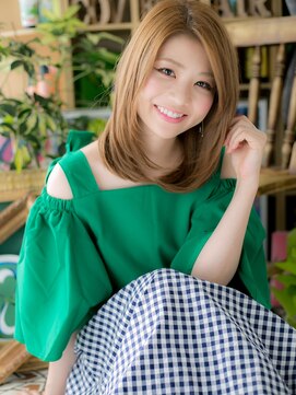 カバーヘア イヴ 戸頭店(COVER HAIR EVE) シルキーベージュ小顔前下がりかきあげ前髪c520代30代40代