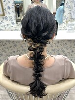サクララ(Sakura la)&nbsp;ふわふわ編み下ろし♪/アップヘア/参列ヘア/ヘアアレンジ