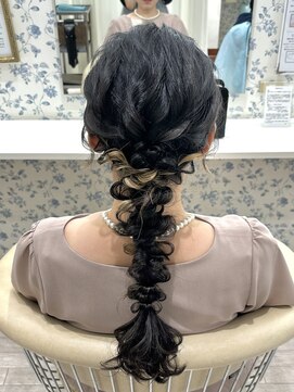 サクララ(Sakura la) ふわふわ編み下ろし♪/アップヘア/参列ヘア/ヘアアレンジ