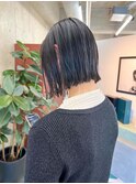 切りっぱなしボブ/グレージュ/20代30代mn48