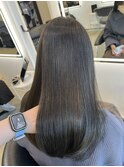 ブリーチなしオリーブグレージュ/艶カラー