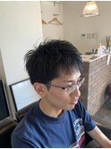 ツーブロックショート