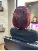 透明感♪髪質改善カラー内巻きショートボブ小顔艶感