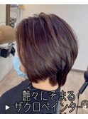 ノンジアミンカラーザクロペインターで白髪ぼかし白髪染め