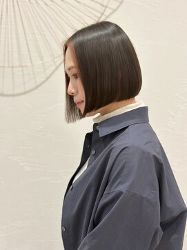 エフヘア レヴェリー(Fhair reverie) ワンレングスボブ+フェイスフレミング