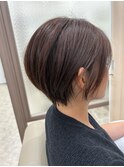秋色ブラウン ショートボブ