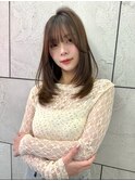 ミディアム/レイヤーカット/透明感カラー/【lana hair新宿】