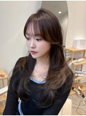 韓国ヘア/レイヤーカット/顔まわりカット/Instagram @ken__gucci