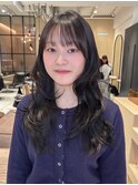 グレージュ×レイヤースタイル