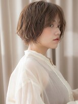 モッズヘア 越谷(mod's hair)&nbsp;ミルクブラウンブリーチなし立体感大人ショートヘア20代30代W