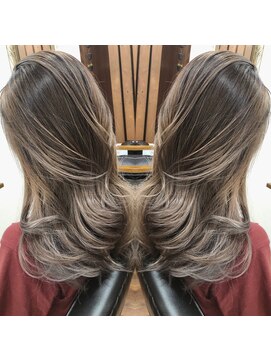 リズ オブ ヘアー(Lis of hair) バレイヤージュ☆グレーピンク【大橋】＠lis_oohashi
