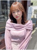 【林's】春夏ブラウン×くびれミディアム