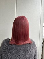 ガリカ シーム(Gallica/SEAM)&nbsp;【桑原雪音】派手髪チェリーピンク/艶髪外ハネボブ/暖色系カラー
