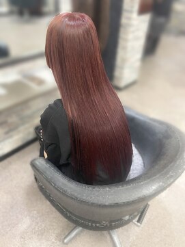 オズ 梅田店(OZ) レッドブラウン#エクステ80枚#IRONOWA髪質改善トリートメント