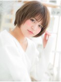 カーキベージュハイライトカラー小顔ミニボブc5越谷20代30代40代