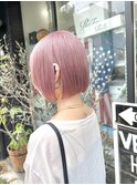 ボブ×ピンク