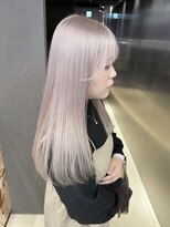 ペレ 栄店(PELE)&nbsp;黒髪/グレーベージュ/レイヤーロング/前髪パーマ/栄/名駅