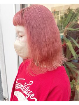 レム 長野青木島店(REM) coral pink × mini bang