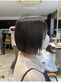 切りっぱなしボブ