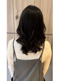 【コテ巻き風パーマ】セミロングパーマ