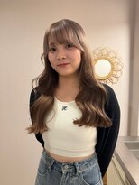 チャプター 問屋町(chapter)&nbsp;ケアブリーチミルクティーベージュカラーレイヤーカット韓国ヘア