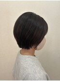 丸みショート/ショートボブ/前髪あり//