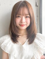 ◎イメチェンワンカール美髪ワイドバング薄め前髪小顔カット