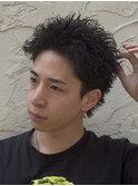 福岡大名メンズパーマスパイキーショートスパイキーパーマ30代