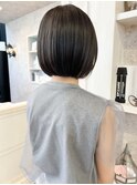 福山市美容室Caary髪質改善ナチュラルストレートミニボブ