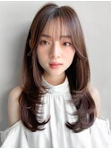 セミディくびれヘアグランマッシュエアリーカール外ハネボブ