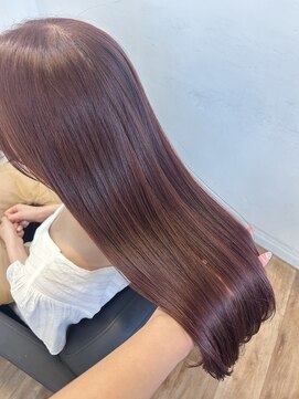 マリアバイアフロート(Maria by AFLOAT) 〈藤間〉ブリーチなしピンクベージュ/透明感カラー/モテ髪