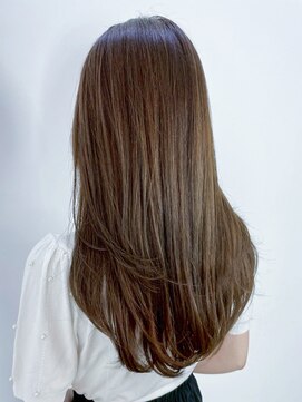 アルバム 新宿(ALBUM SHINJUKU) ロング暗めカラー韓国ヘアオリーブベージュ_ba562132