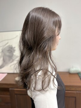 ヘアー アイス 御器所本店(HAIR ICI) ブリーチなしワンカラーブラウングレージュ冬カラー春カラー